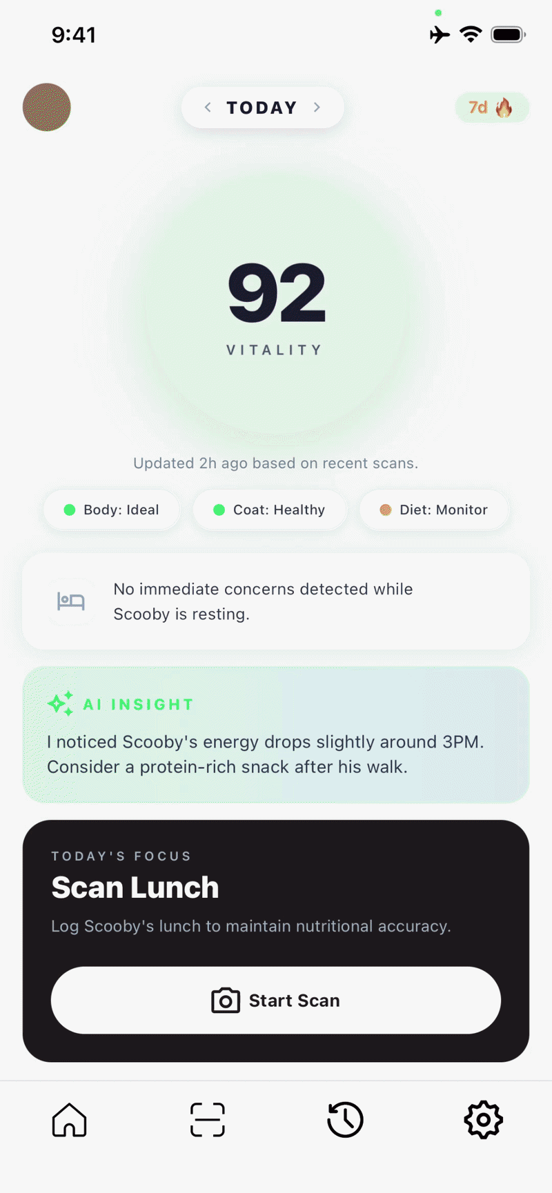 Scan your pet – step 1 demonstration
